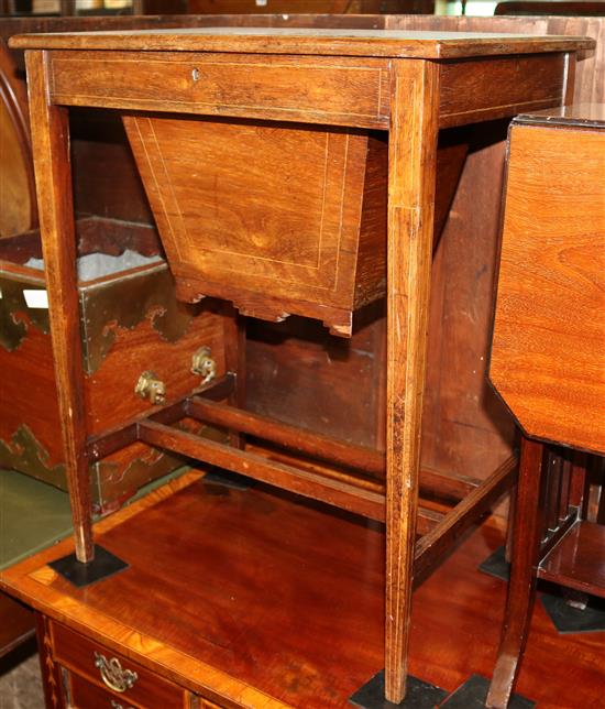 Edwardian inlaid mahogany work table